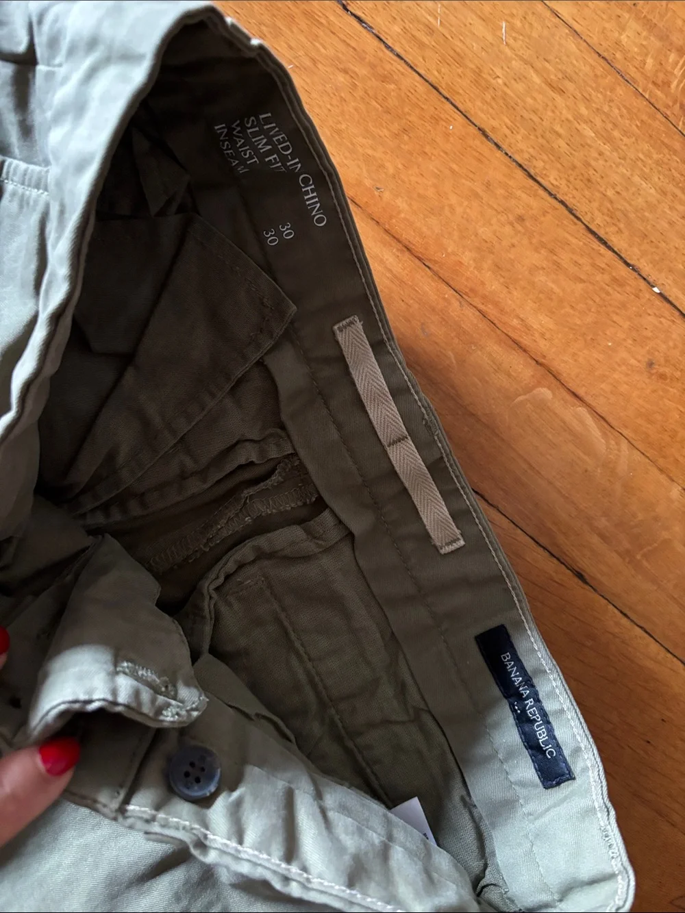 Men's Casual Straight-Leg Pants in Olive Green